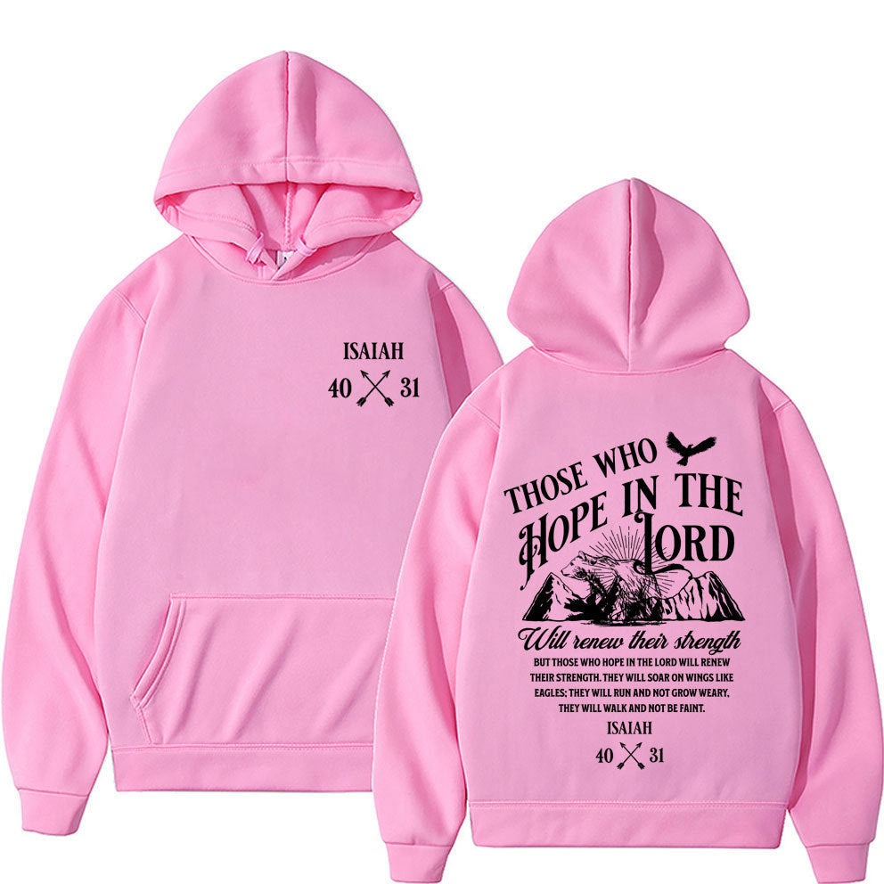 Christian Jesus Letters Print Hoodies