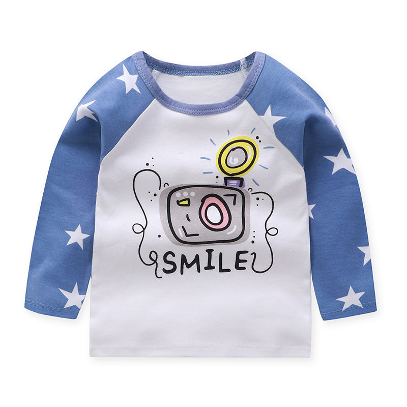 Children's Long Sleeve Casual Cartoon Round Neck Top