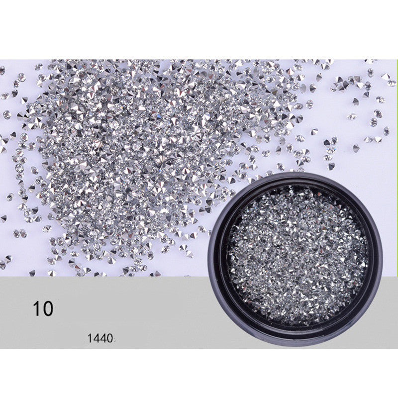 Nail Diamond Blended With Ore Crystal Sand Full Zirconium Set