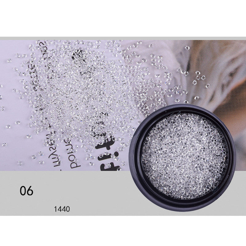 Nail Diamond Blended With Ore Crystal Sand Full Zirconium Set