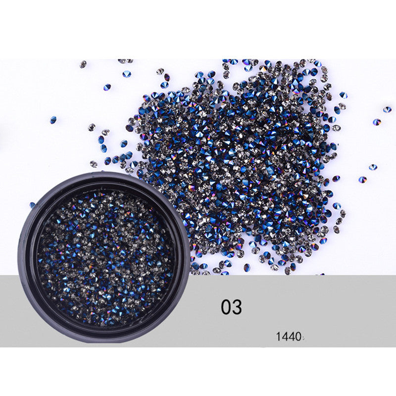 Nail Diamond Blended With Ore Crystal Sand Full Zirconium Set