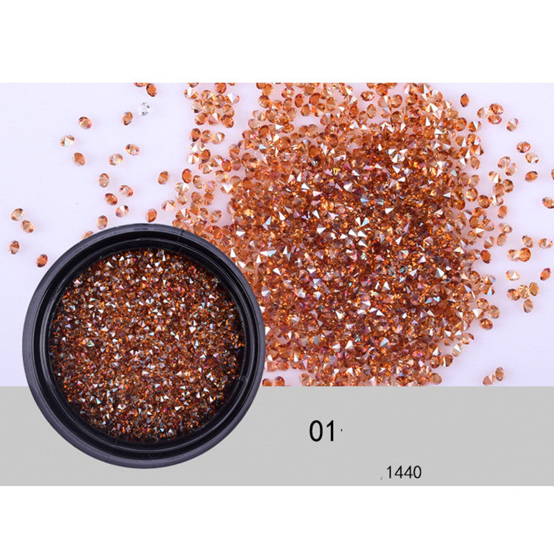 Nail Diamond Blended With Ore Crystal Sand Full Zirconium Set