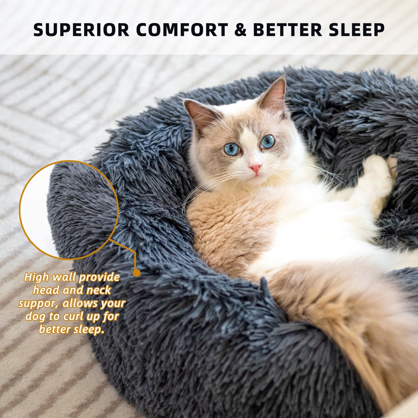 Small pet Round Plush Beds