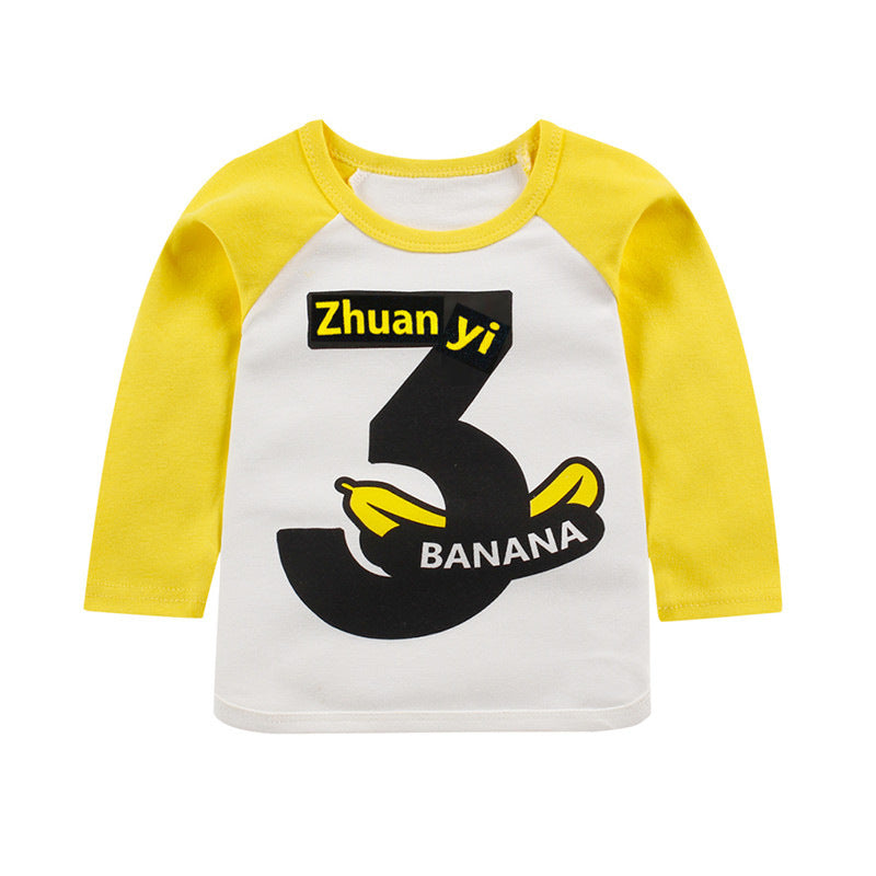 Children's Long Sleeve Casual Cartoon Round Neck Top