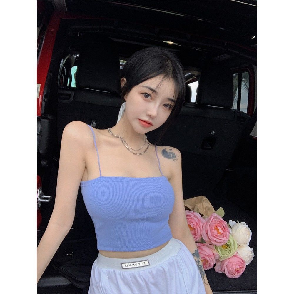 String Backless Midriff-baring top