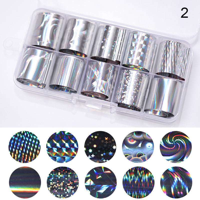 50 Nail Star Stickers 10 Color Mixed Package