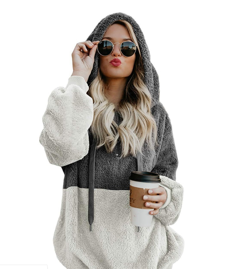 Women Casual Plush Hoodies Tops