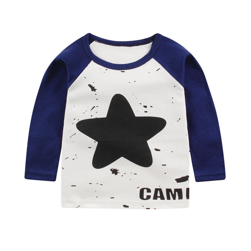 Children's Long Sleeve Casual Cartoon Round Neck Top