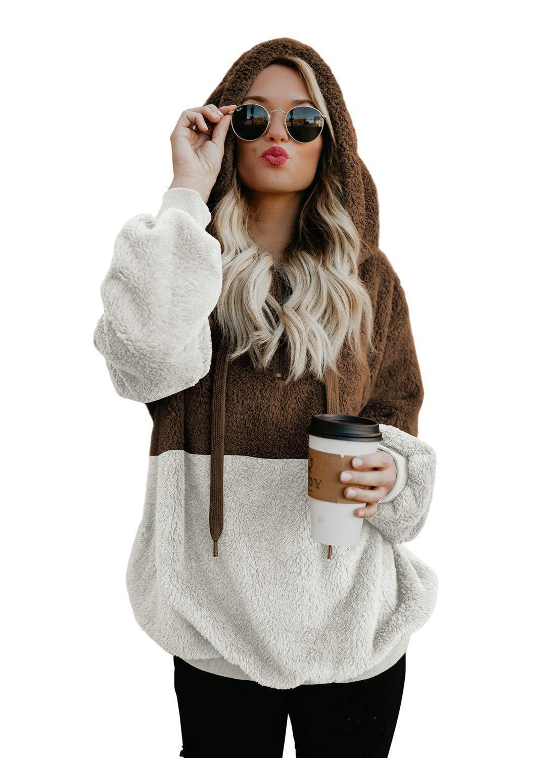Women Casual Plush Hoodies Tops