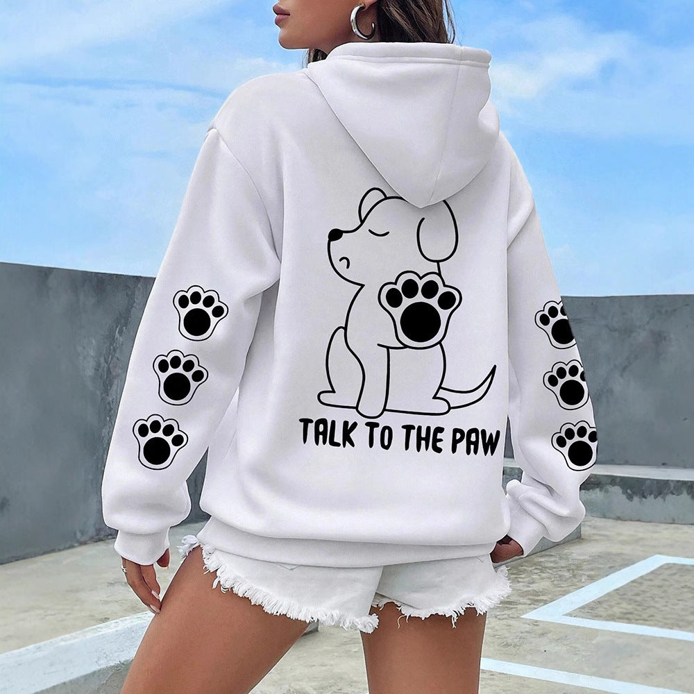 Funny Dog Hoodie Women's Warm
