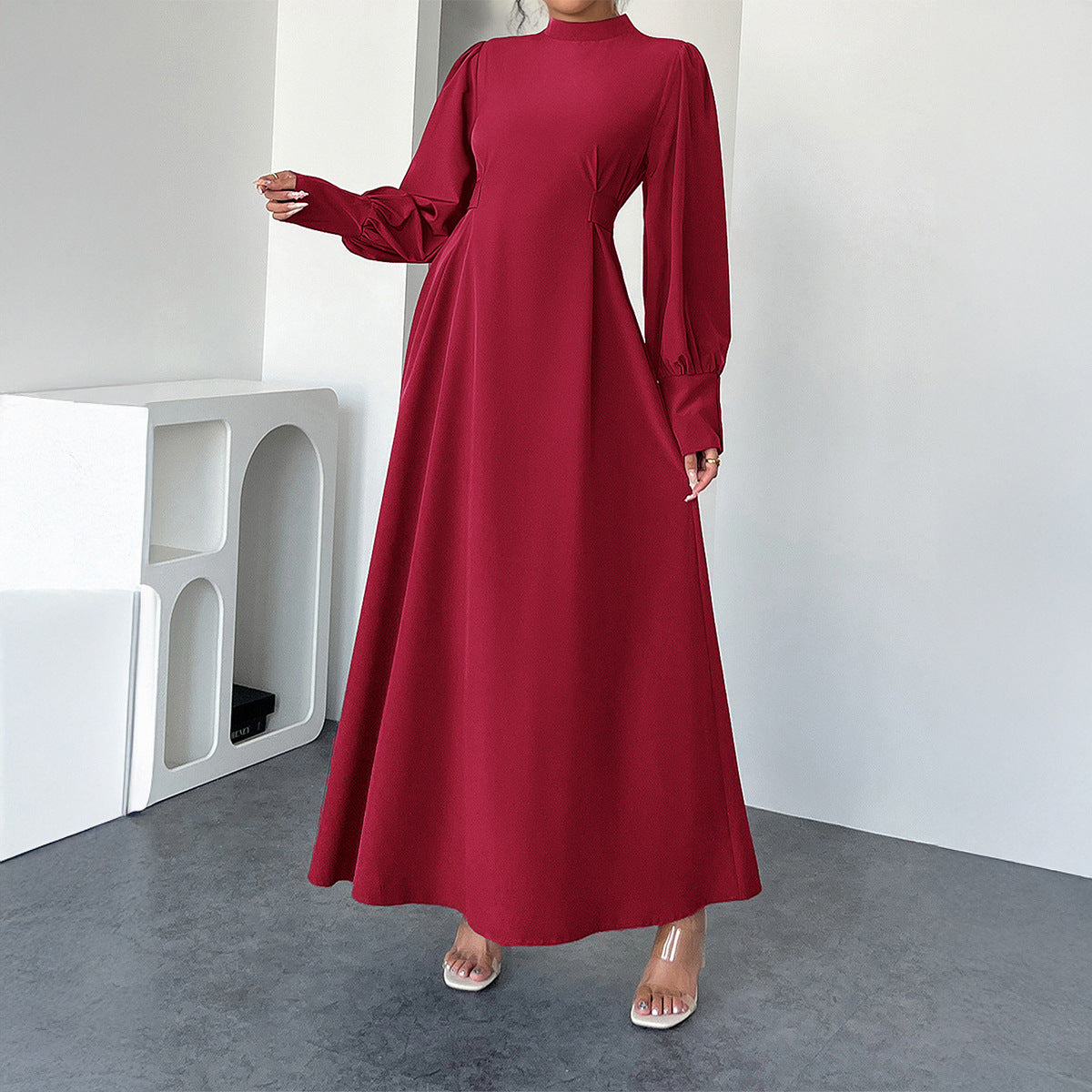 Ladies A- Line High Waist Dress