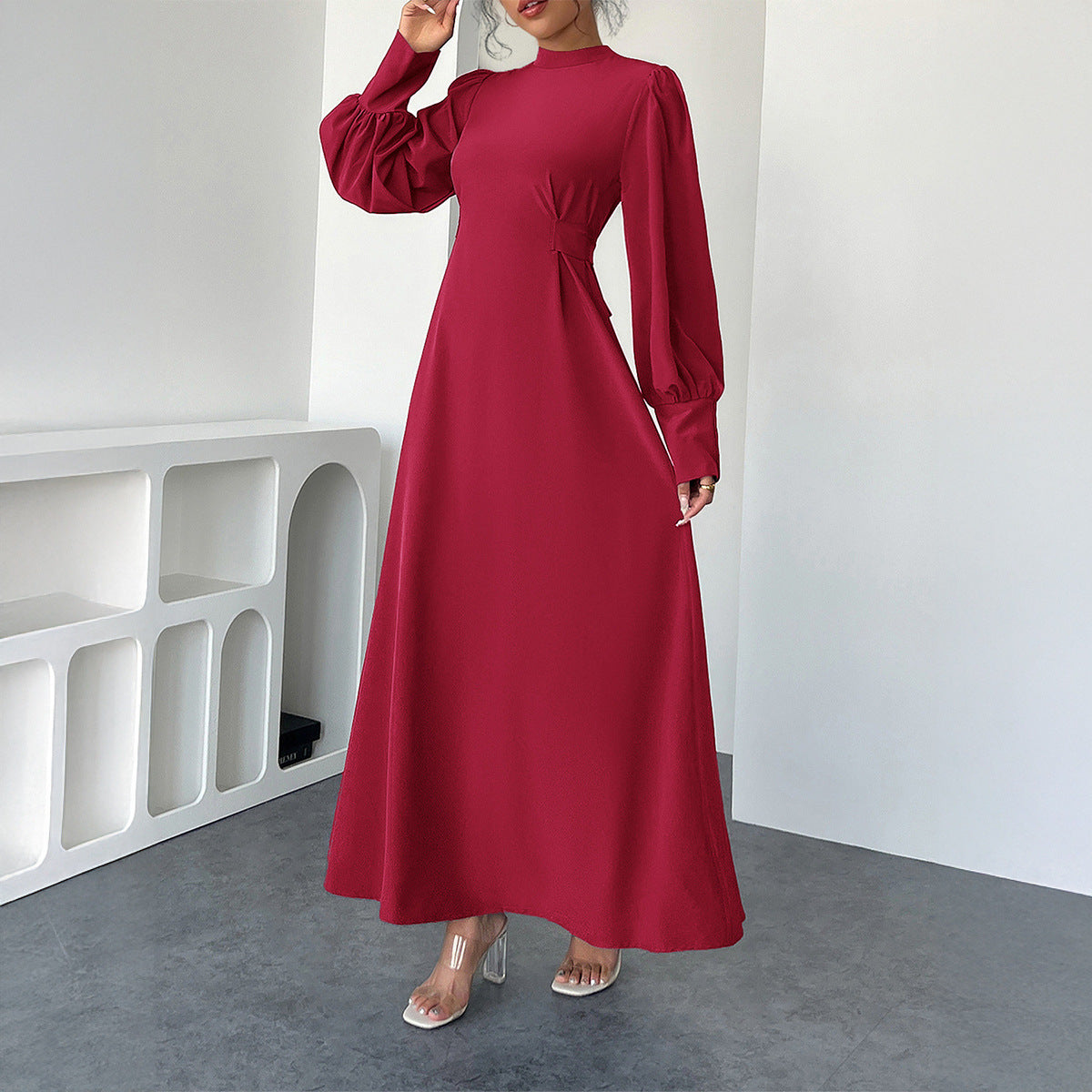 Ladies A- Line High Waist Dress