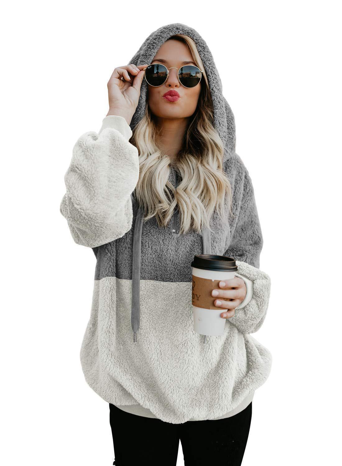 Women Casual Plush Hoodies Tops