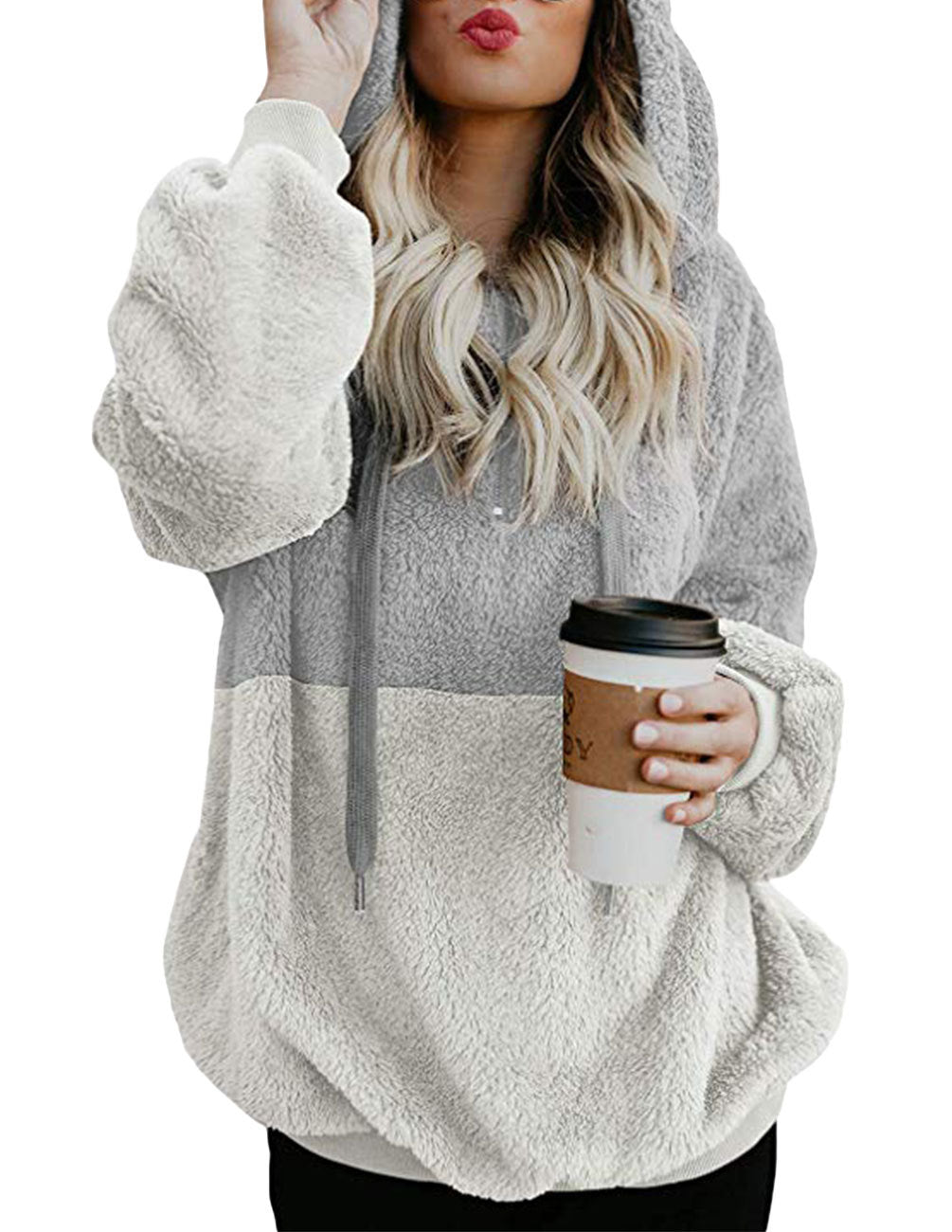Women Casual Plush Hoodies Tops