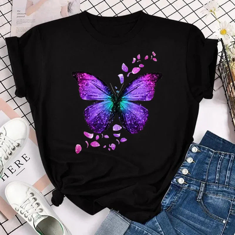 Ladies T-shirt Short Sleeve Round Neck