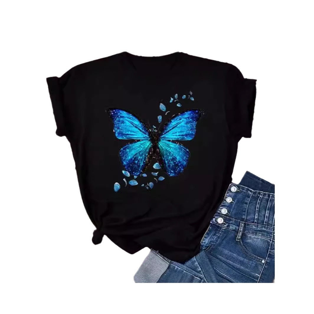 Ladies T-shirt Short Sleeve Round Neck