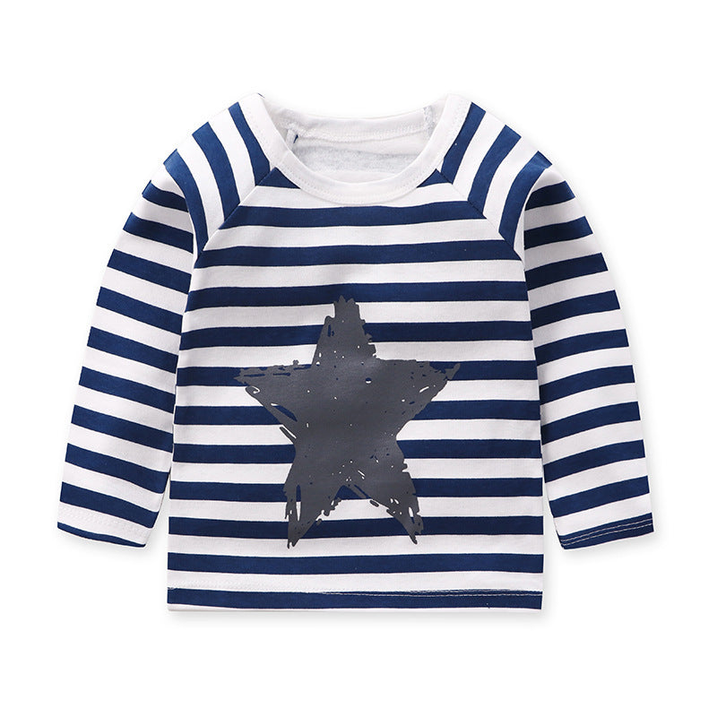 Children's Long Sleeve Casual Cartoon Round Neck Top