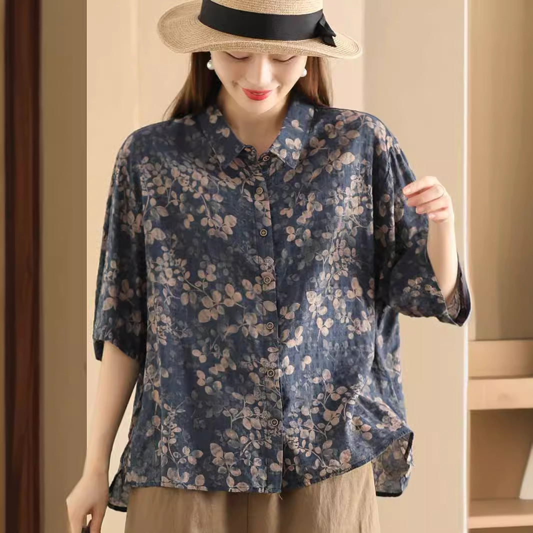 Retro Cotton Linen Shirt