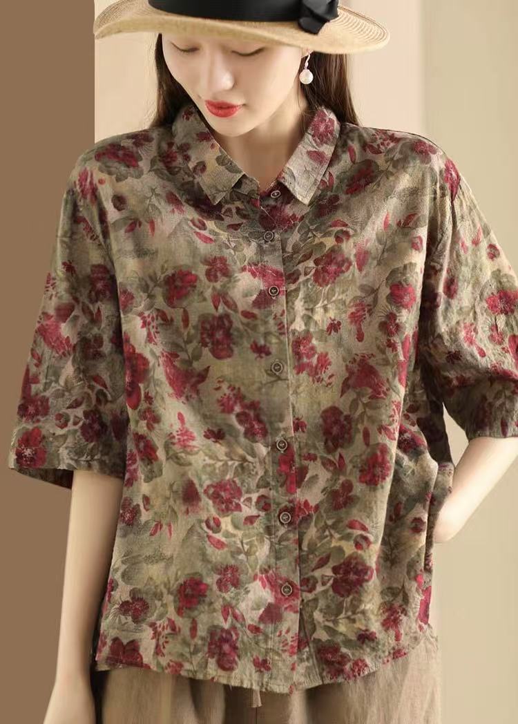 Retro Cotton Linen Shirt