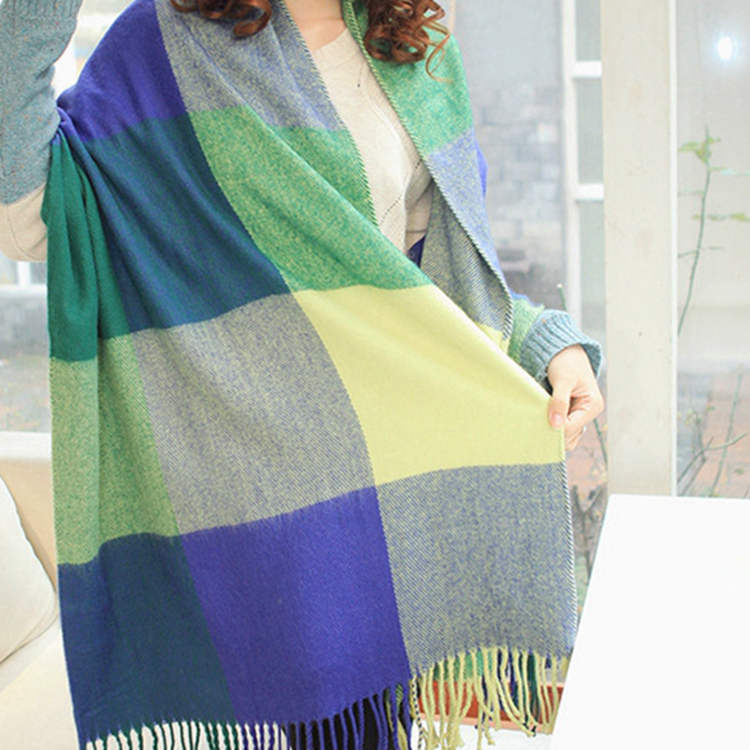 Women's Cashmere-like Plaid Scarf