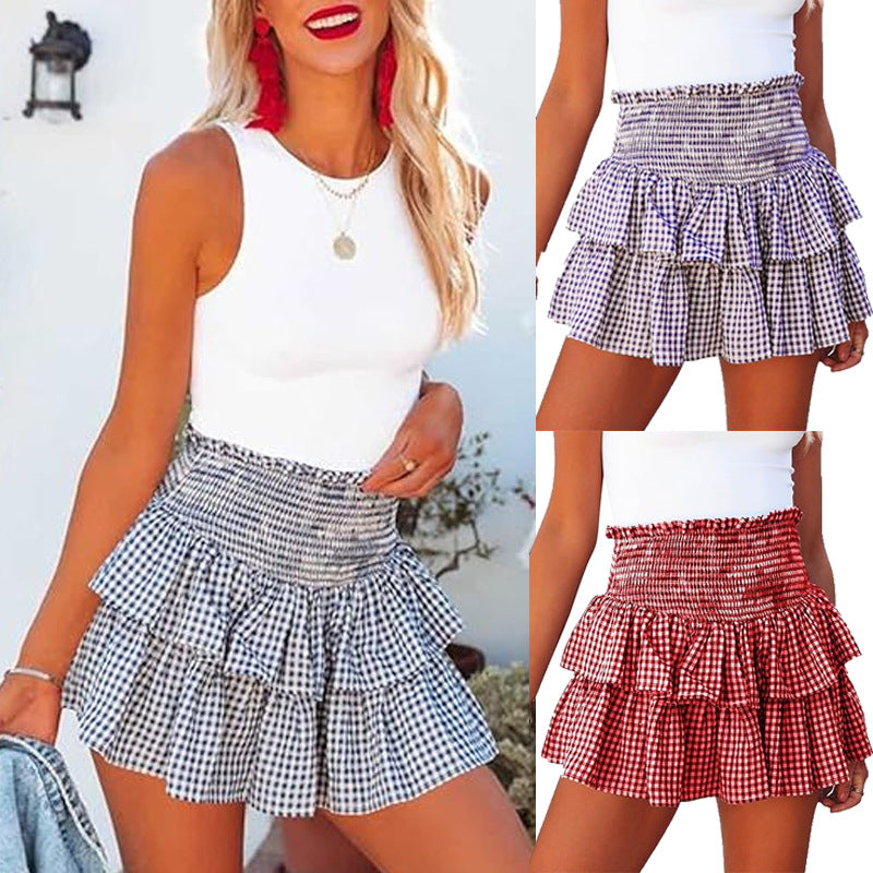 Ladies Plaid Fashion Skirt