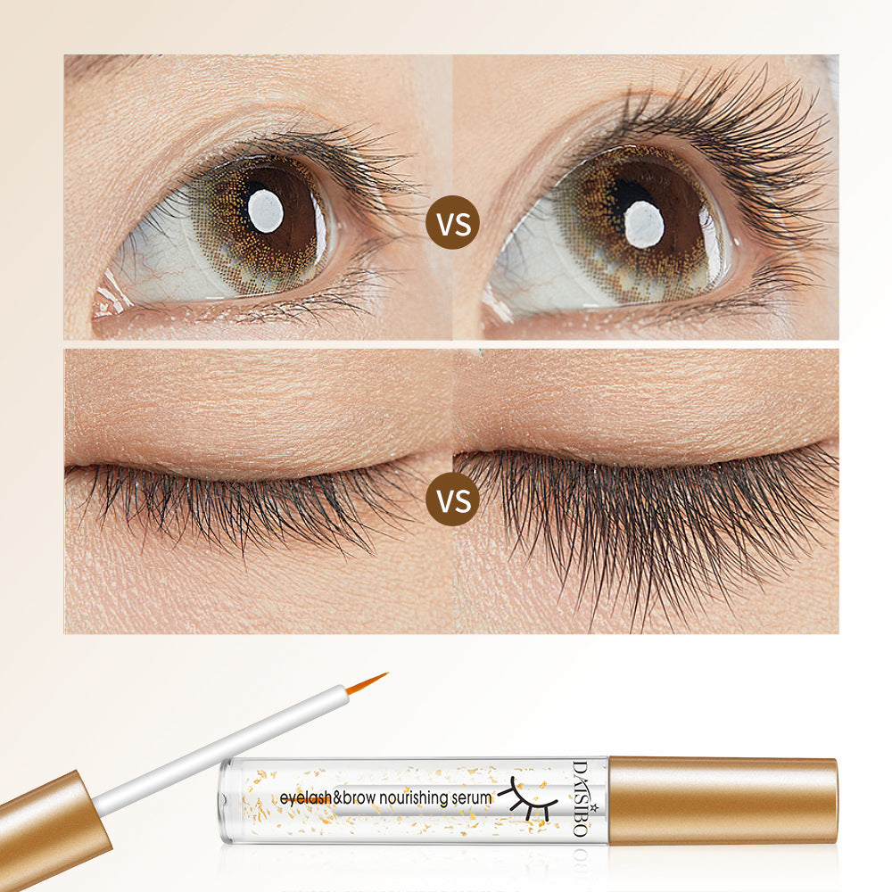 2 pc Gold Foil Plain Black Thick Natural Eyelash Growth Solution