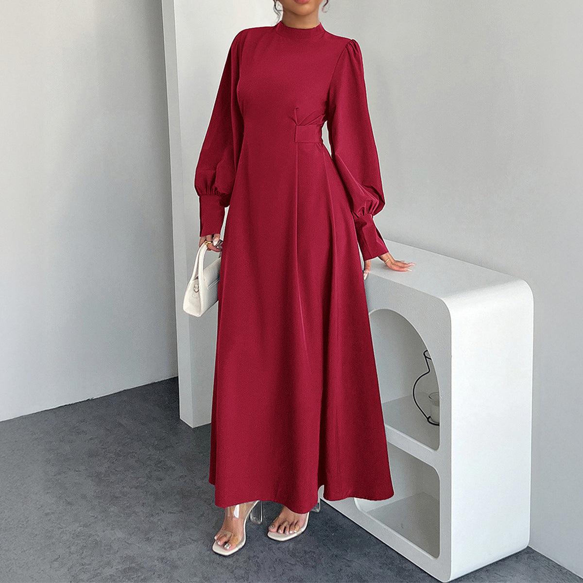 Ladies A- Line High Waist Dress
