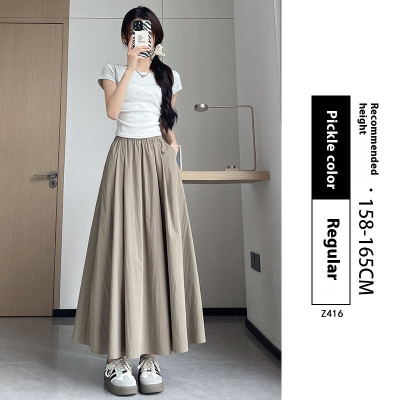 High Waist Slimming Pleated Dress
