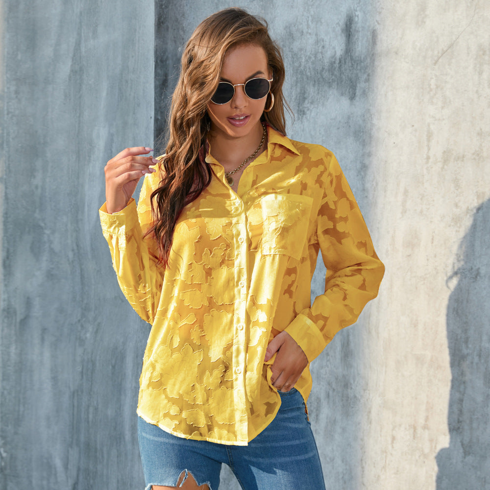 Women's Loose Top Casual Chiffon Shirt