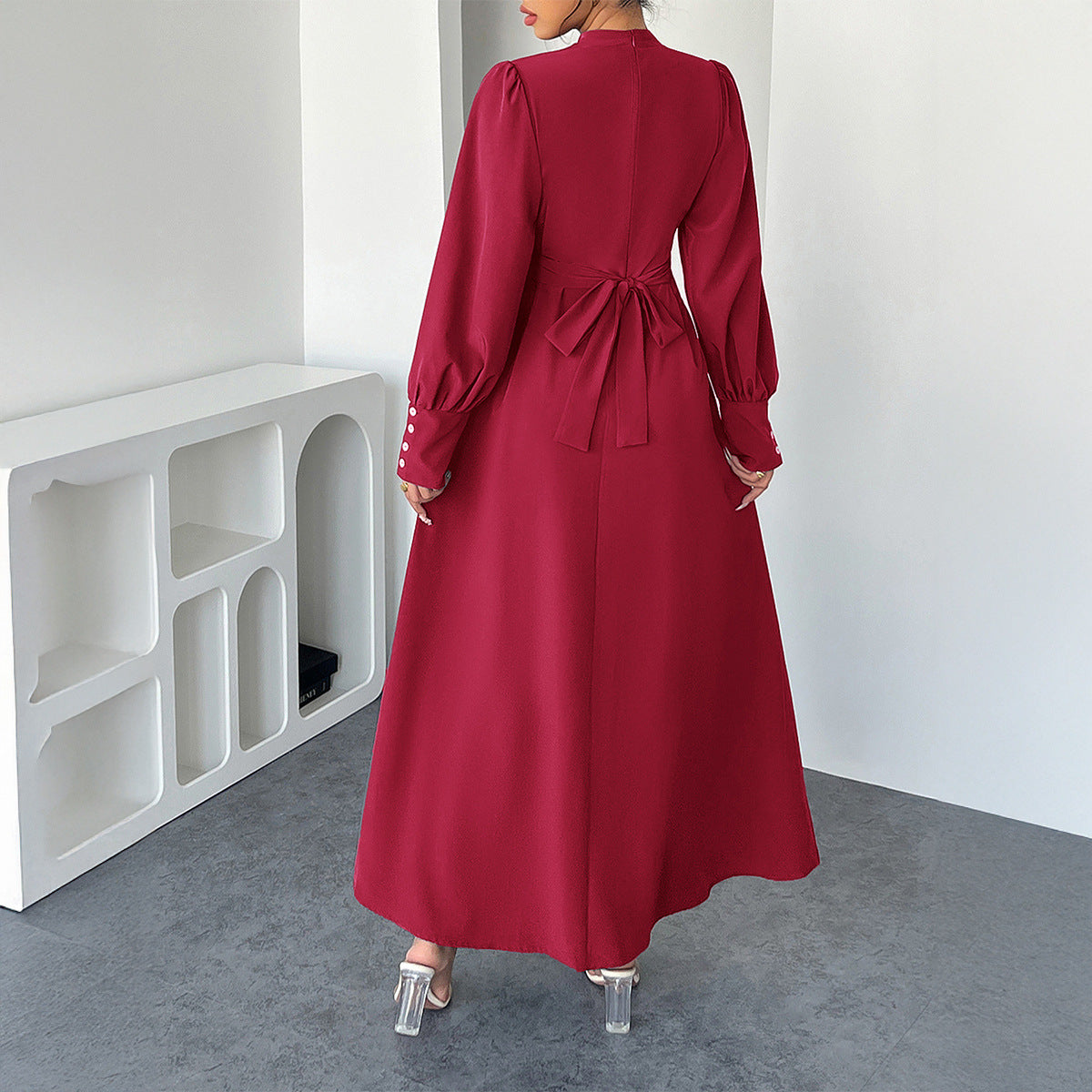 Ladies A- Line High Waist Dress