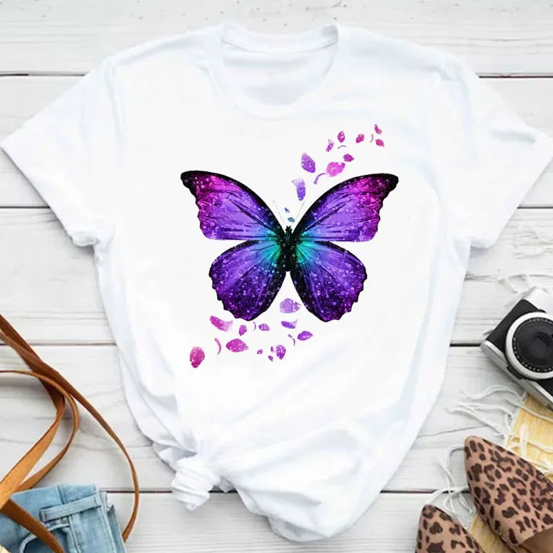 Ladies T-shirt Short Sleeve Round Neck