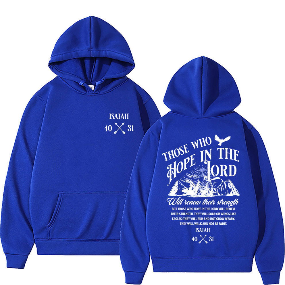 Christian Jesus Letters Print Hoodies