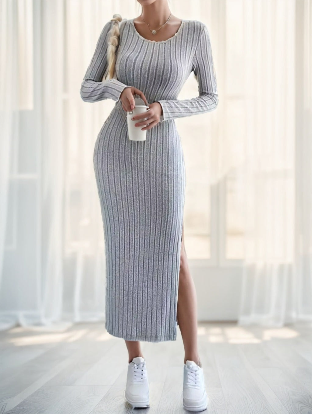 Long-sleeved Dress For Ladies