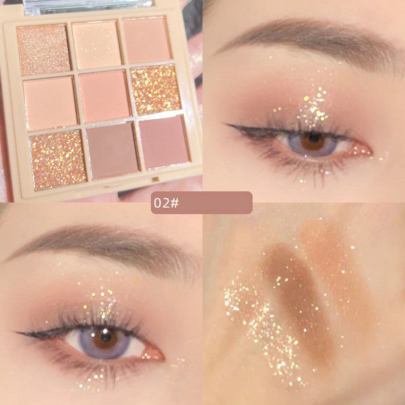 Nine Color Eye Shadow Plate Earth Color Beauty Makeup