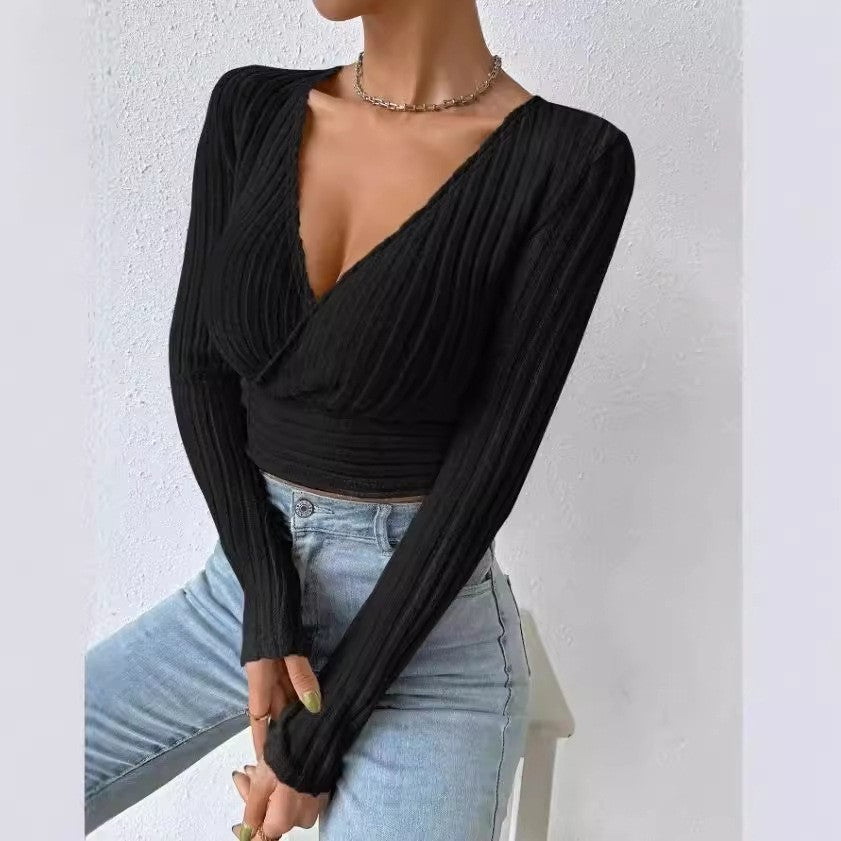 Ladies Long Sleeve Knitted Sweater