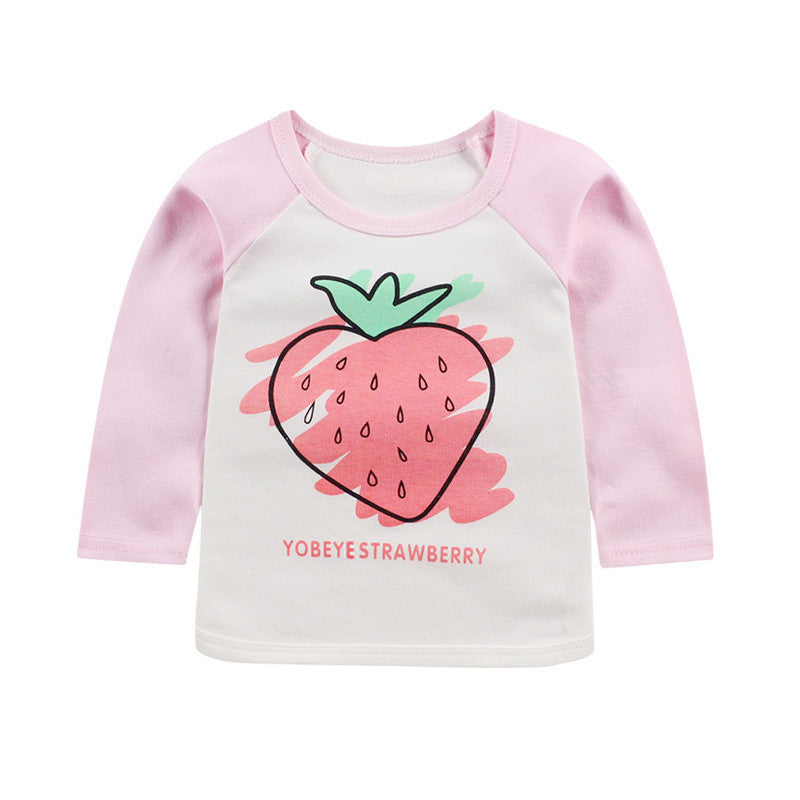 Children's Long Sleeve Casual Cartoon Round Neck Top