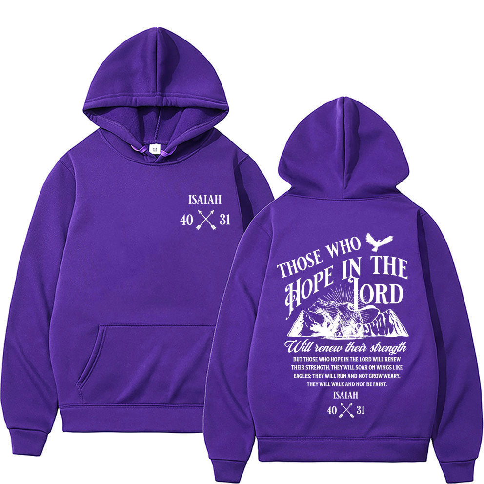 Christian Jesus Letters Print Hoodies