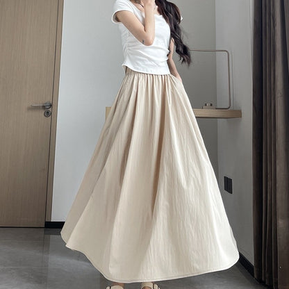 High Waist Slimming Pleated Dress