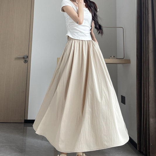 High Waist Slimming Pleated Dress