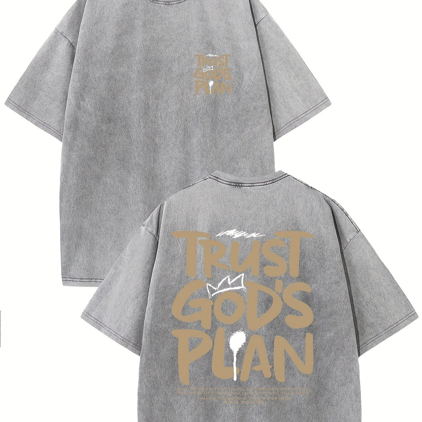 Retro Washed High Quality Cotton Pattern T-shirt