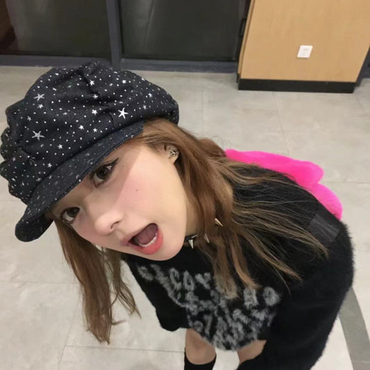 Starry Clouds Octagonal Cap Female