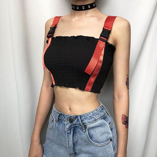 Women's vest with black scuff sleeveless jackets.