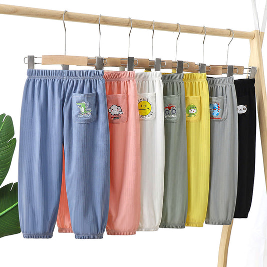 Children's Summer Breathable Cartoon Trousers