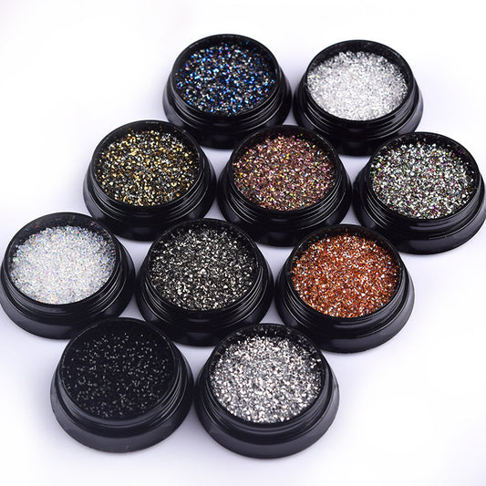 Nail Diamond Blended With Ore Crystal Sand Full Zirconium Set