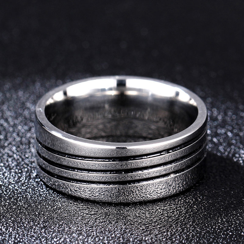Triangle Titanium Ring 8mm Stainless Steel Ring