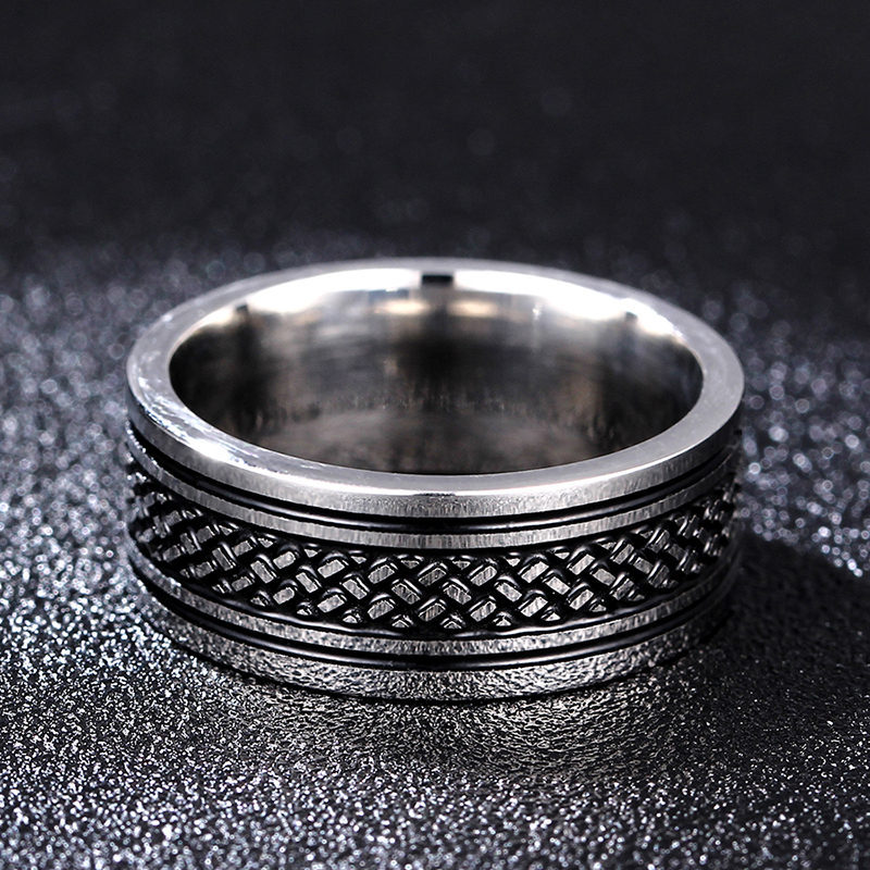 Triangle Titanium Ring 8mm Stainless Steel Ring