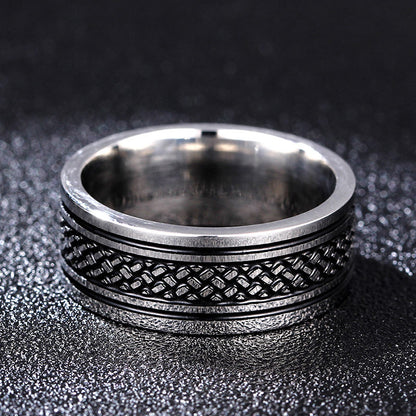 Triangle Titanium Ring 8mm Stainless Steel Ring