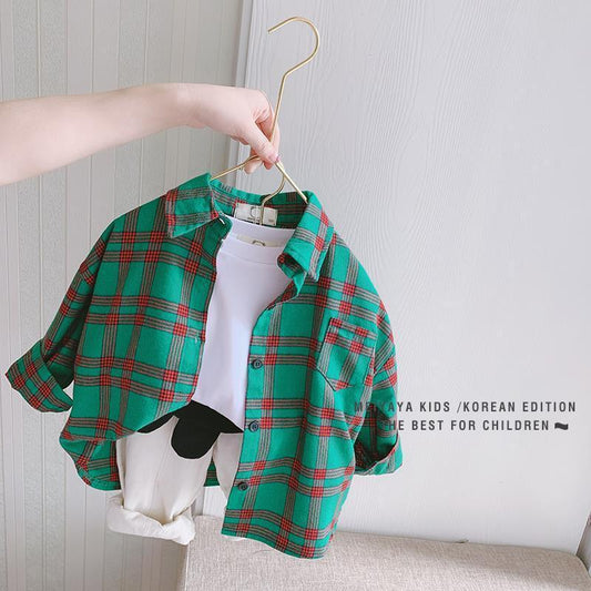 Children's Plaid Shirts In Baby Shirts