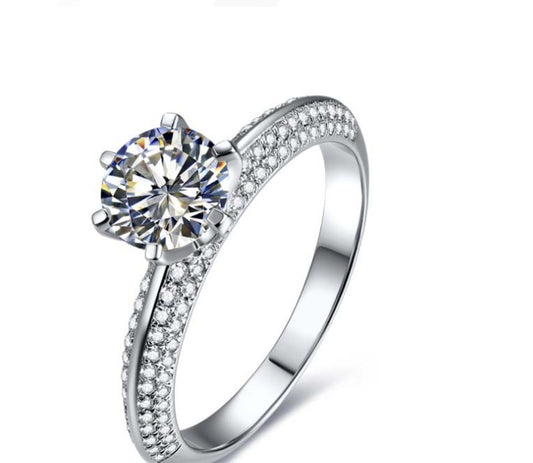 Six-claw paved with  luxury ring