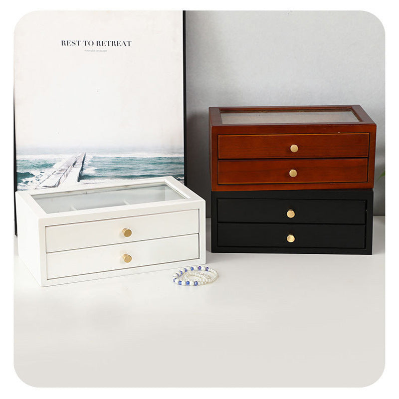 Wooden Jewelry Storage Makeup Box